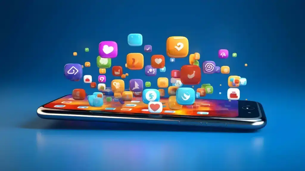 notification-chat-bubble-floating-with-smartphone-bright-blue-background (1) - Tussle Digital