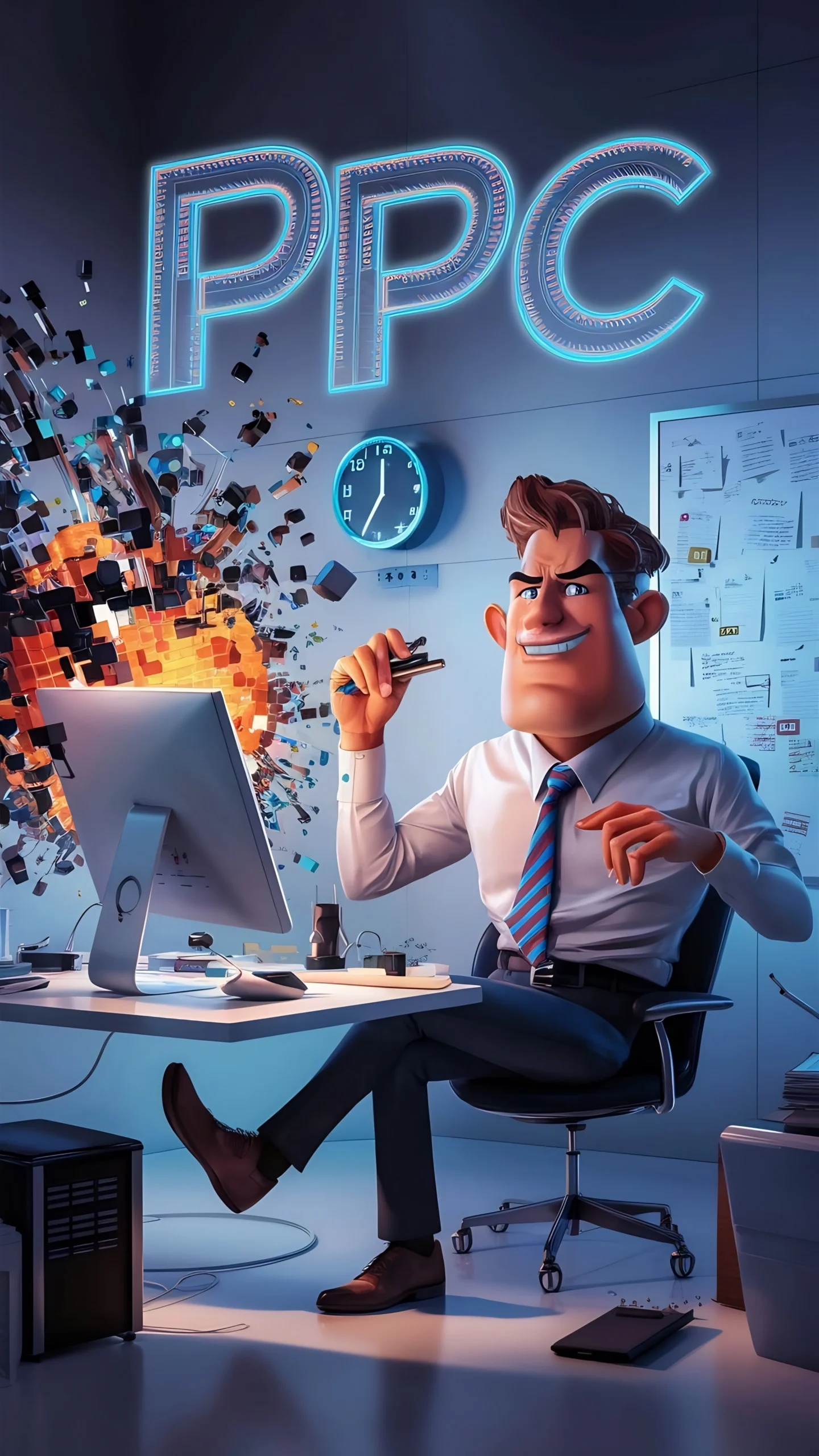 ppc-pay-per-click-concept-businessman-working-concept