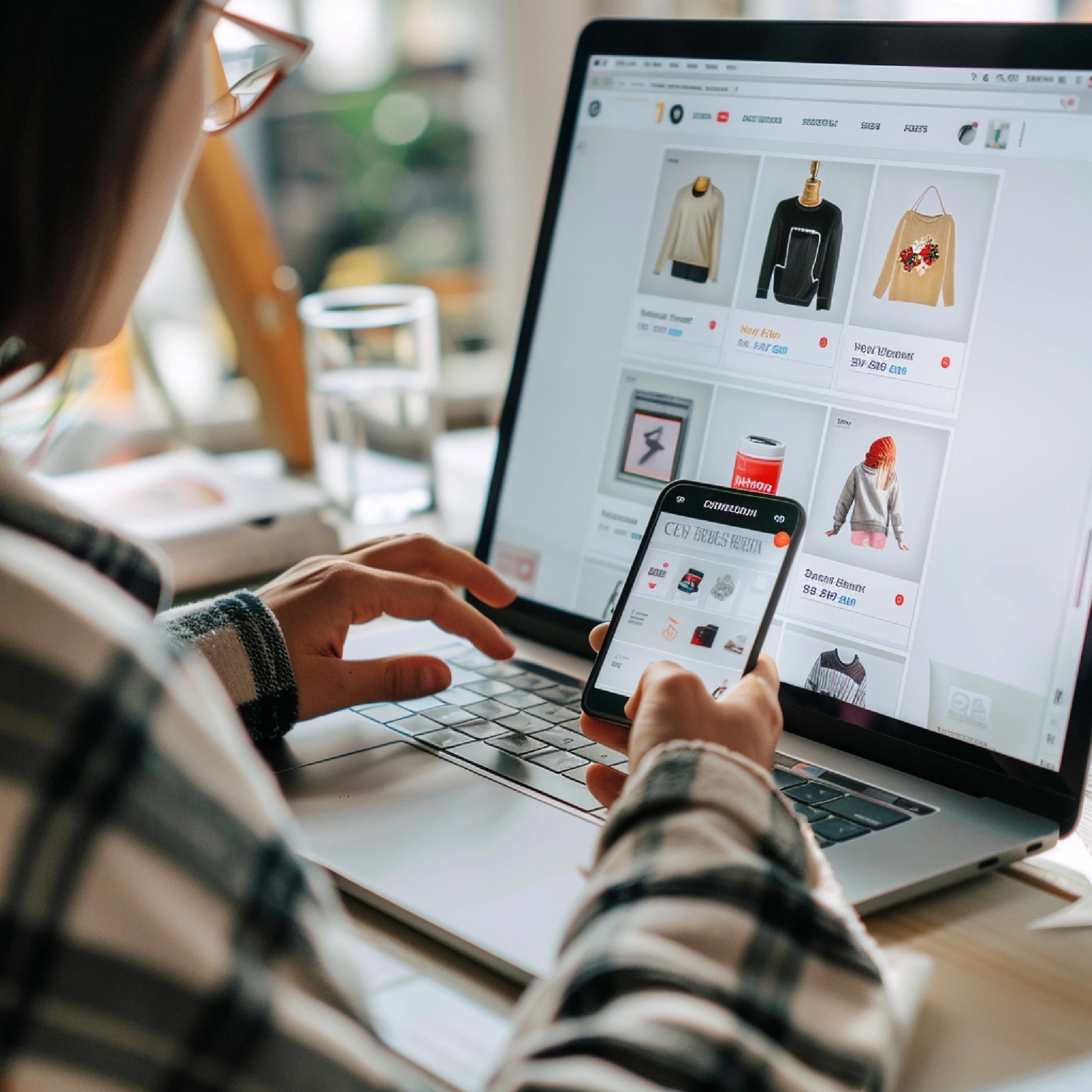 person-reviewing-comparing-products-ecommerce-platform